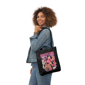 Pink Collage Canvas Tote Bag
